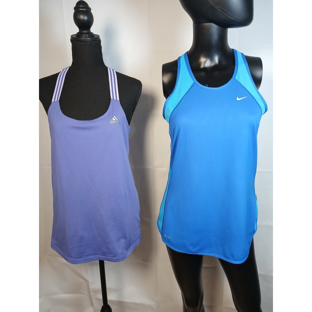 2 Womens Workout Tops By Adidas And Nike Size Medium.